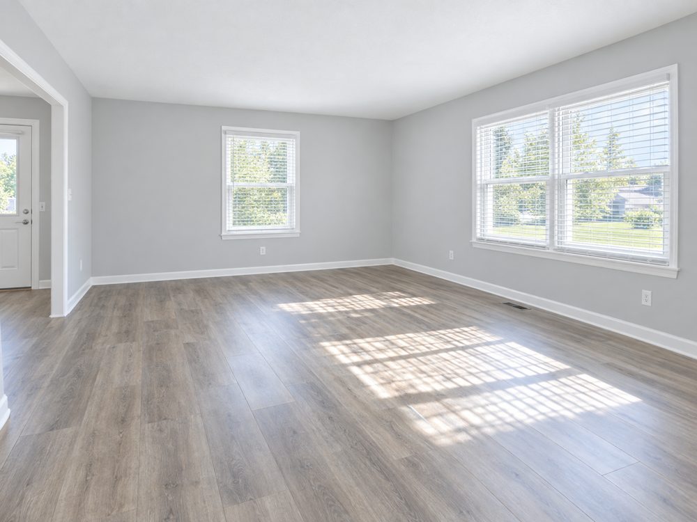 Freshly turned vacant rental unit